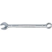 Silver Draper Expert 19mm combination spanner with open-end and ring-end design, polished finish.