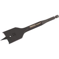 Black Draper Expert flat wood bit, 32mm, with hex shank and engraved size marking.