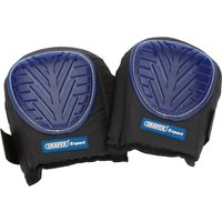 Black and blue foam knee pads with textured surface and Draper Expert logo on front.