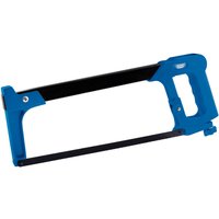 Blue and black Draper Expert heavy duty hacksaw with ergonomic handle and 300mm blade.