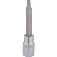 Draper Expert TX-STAR socket bit, silver, 1/2" square drive, T40 x 100mm, with hexagonal shaft and star-shaped tip.