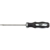 Black and silver Draper TX-STAR screwdriver, T6 x 75mm, with a soft grip handle and a long, slender shaft.