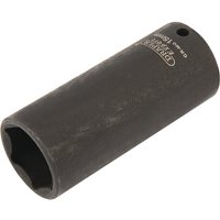 Black Draper Expert deep impact socket, 1/4" drive, 15mm, with HI-TORQ 6-point design and engraved branding.
