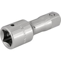 Silver Draper Expert extension bar, 3/4" square drive, 100mm length, with a polished finish and engraved branding.