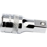 Silver Draper Expert extension bar, 3/8" square drive, 45mm length, with knurled grip and polished finish.