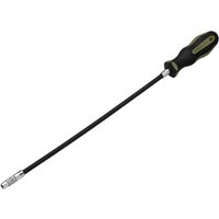 Black and green Draper Expert flexible magnetic bit driver with ergonomic handle and long bendable shaft