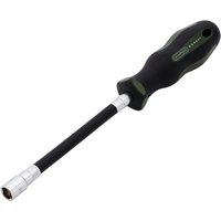 Black Draper Expert flexible nut driver with a 10mm socket and ergonomic handle.