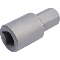 Silver Draper Expert brake piston wind-back tool with hexagonal drive and cylindrical body.