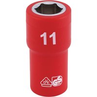 Fully Insulated VDE Socket, 1/4" Sq. Dr.,