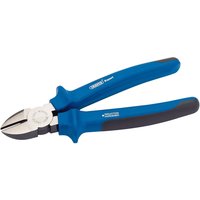 Blue Draper Expert diagonal side cutter, 180mm, with soft grip handles and polished steel cutting edges.