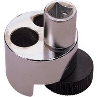 Silver Draper Expert stud extractor with 1/2" square drive, adjustable knob, and dual circular openings for 6-19mm studs.