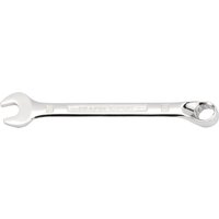 Silver Draper Expert HI-TORQ combination spanner, 12mm, with open and ring ends, polished chrome finish.