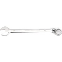Silver Draper Expert HI-TORQ combination spanner, 26mm, with open and ring ends, polished chrome finish.
