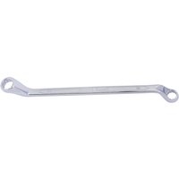 Silver Draper Expert deep offset ring spanner, 10 x 11mm, with HI-TORQ design and angled ends.