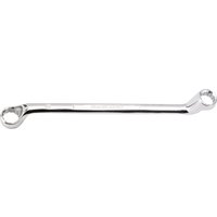 Silver Draper Expert deep offset ring spanner, 17 x 19mm, with HI-TORQ design and angled ends.