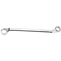 Silver Draper Expert HI-TORQ deep offset ring spanner, dual ends 24mm and 27mm, with a curved handle design.