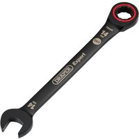 Black Draper Expert 14mm ratchet spanner with Hi-Torq® design, open-end and ring head, red accent on ring.