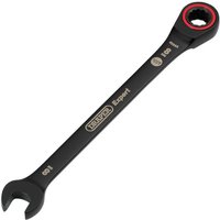 Black Draper Expert 8mm ratchet combination spanner with Hi-Torq® design and red ring accent on the ratchet end.