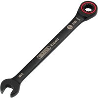 Black Draper Expert 9mm ratchet combination spanner with Hi-Torq® design and red ring on the ratchet end.