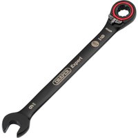 Black Draper Expert 9mm reversible ratchet spanner with Hi-Torq® design, open-end and ring with red accent.