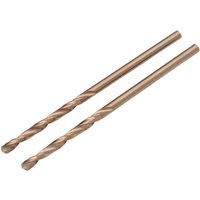 Draper Expert HSSE M35 Cobalt Drill Bit, bronze-colored, spiral fluted, cylindrical shank, set of two.