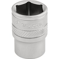 Silver Draper Expert 1/4" square drive socket, 1/2" size, with knurled grip and engraved markings.