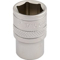 Silver Draper Expert 7/16" socket with knurled grip and 1/4" square drive.