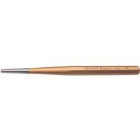 Draper Expert long taper pin punch, 6 x 250mm, with a bronze handle and silver tapered tip.
