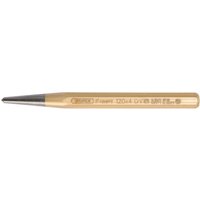 Gold octagonal centre punch, 4 x 120mm, with pointed tip and engraved Draper Expert branding.