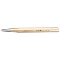 Brass-colored Draper Expert octagonal centre punch, 5 x 150mm, with pointed tip and engraved branding.