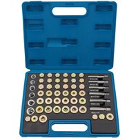 Blue Draper Expert Oil Sump Plug Repair Kit with 120 pieces, including assorted washers and plugs in a plastic case.