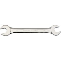 Silver Draper Expert open end spanner, 18 x 19mm, with polished finish and engraved brand name on the handle.