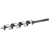 Draper Expert SDS+ auger bit, 230 x 25mm, silver spiral design with sharp tip and hexagonal shank.
