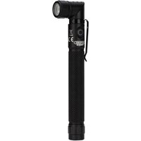 Black Draper Expert SMD LED torch with USB rechargeable battery, pocket clip, and adjustable head.