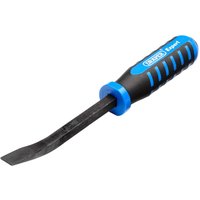 Draper Expert Soft Grip Pry Bar with blue and black handle, flat metal blade, and ergonomic grip design.