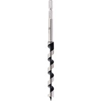 Draper Expert 10mm auger bit with spiral design, silver shaft, and black cutting edge for wood drilling.