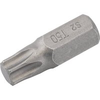 Silver Draper TX-STAR 10mm insert bit with hexagonal base and engraved T50 marking.
