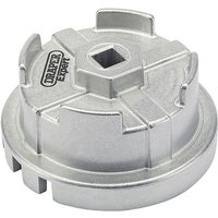 Silver Draper Expert Toyota oil filter tool with grooved edges and square socket fitting.