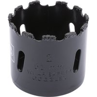 Black Draper Expert 51mm hole saw with tungsten carbide grit edge and vent slots