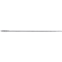 Extra long flat wood bit, 13mm, by Draper, silver metal with pointed tip and flat blade for drilling wood.