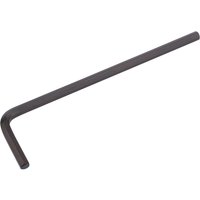 Extra long black Draper hexagon key, 4.0mm, with an L-shaped design and smooth finish.