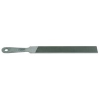 Metal Draper garden tool file, 200mm, with a flat blade and a hole in the handle for hanging.