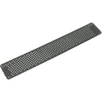 Flat multi-rasp wood file blade, 255mm, with perforated metal surface and rectangular shape by Draper.