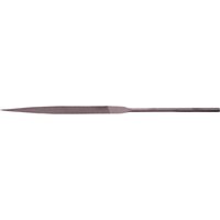 "Draper flat taper second cut needle file, slender metal tool with pointed tip and textured surface, box of 12"