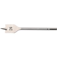 Silver Draper flat wood bit, 24mm, with pointed tip and engraved size marking on a long, straight shaft.