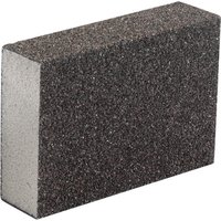 Gray rectangular Draper sanding sponge with medium/coarse grit texture and flexible edges.