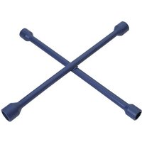 Blue Draper four-way wheel nut wrench with cross design and socket ends.