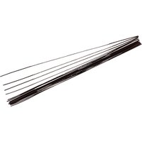 Pack of 12 Draper fretsaw blades, 128mm length, 18 teeth per inch, slender metal design.