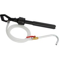Black Draper Gear Oil Pump with a long white flexible hose and metal nozzle attachment.