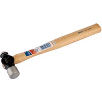 Draper ball pein hammer, 340g, with wooden handle and dual metal heads, one flat and one rounded.